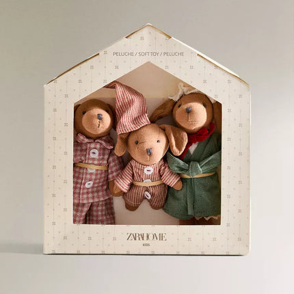 CONJUNTO PELUCHES INFANTIS FAMÍLIA CÃEZINHOS (CONJUNTO DE 3)