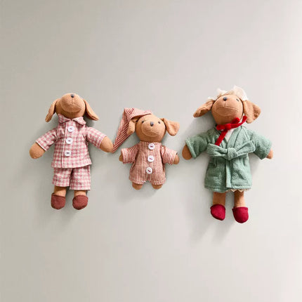 CONJUNTO PELUCHES INFANTIS FAMÍLIA CÃEZINHOS (CONJUNTO DE 3)