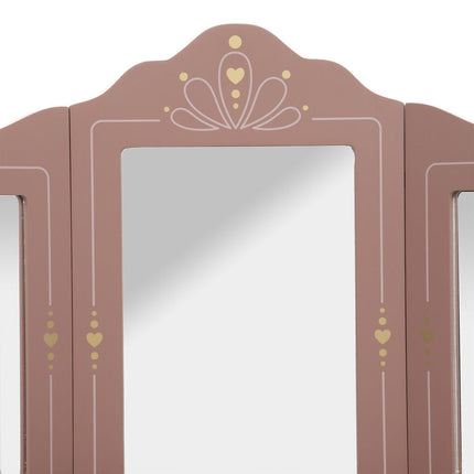 Toucador SISSI com tamborete rosa velho