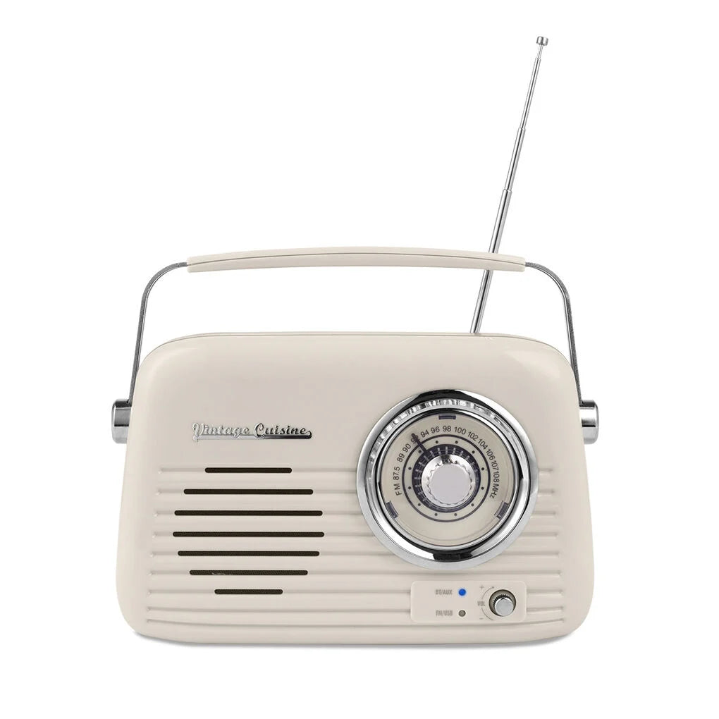 Rádio VINTAGE CUISINE bege com bluetooth
