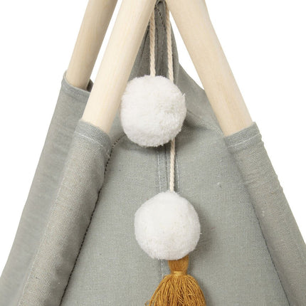 Tenda TIPI azul com pompons RAINBOW
