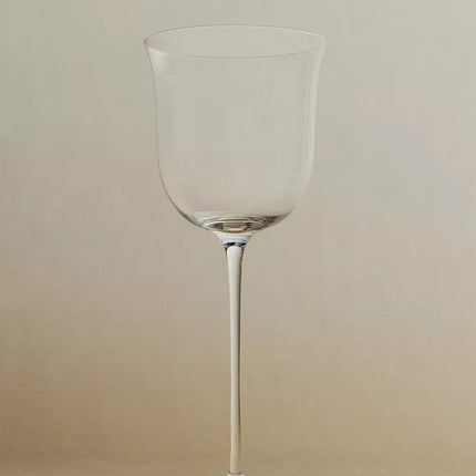 CÁLICE VIDRO CRISTALINO CORPO COMPRIDO