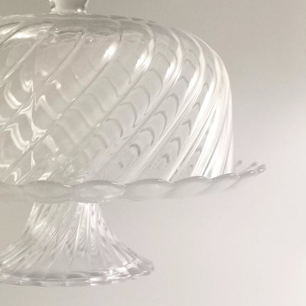 TRAVESSA PARA BOLOS VIDRO RISCAS