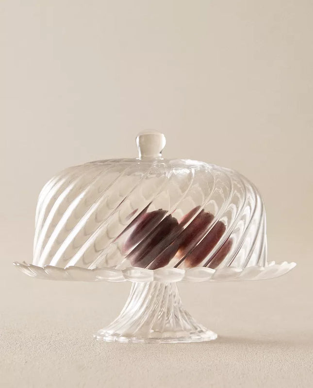 TRAVESSA PARA BOLOS VIDRO RISCAS