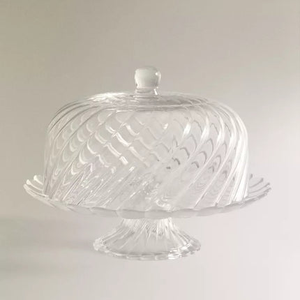 TRAVESSA PARA BOLOS VIDRO RISCAS