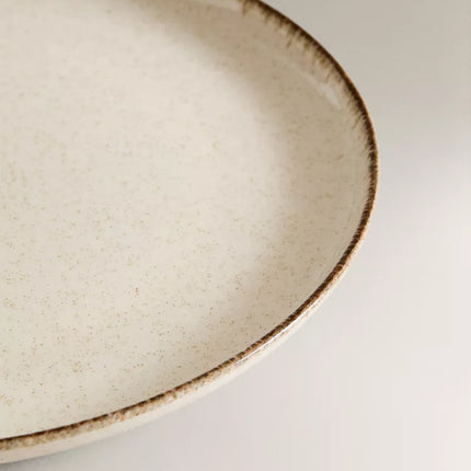 PRATO RASO PORCELANA FIO EFEITO ANTIGO