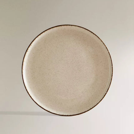 PRATO RASO PORCELANA FIO EFEITO ANTIGO