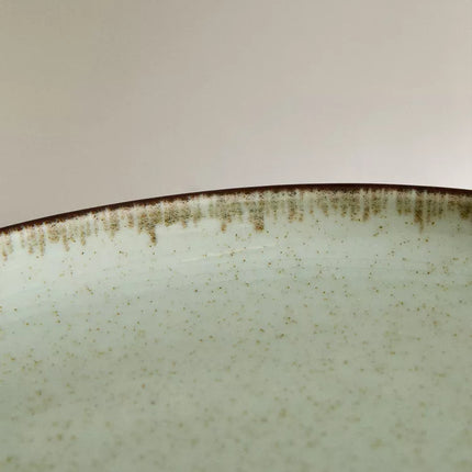 PRATO RASO PORCELANA FIO EFEITO ANTIGO