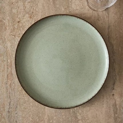 PRATO RASO PORCELANA FIO EFEITO ANTIGO