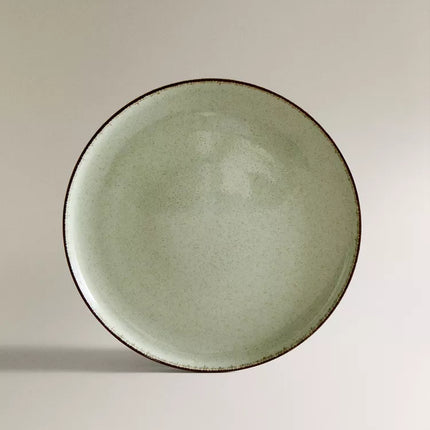 PRATO RASO PORCELANA FIO EFEITO ANTIGO