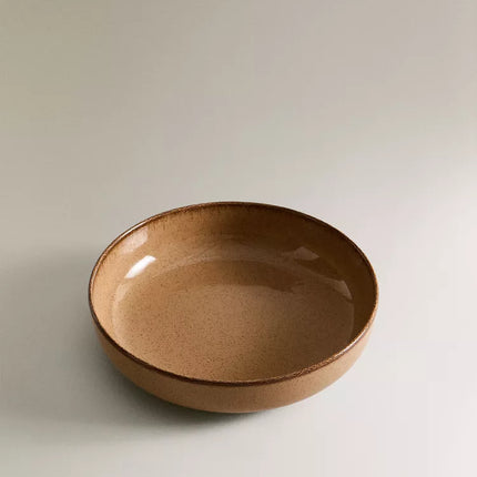PRATO FUNDO PORCELANA FIO EFEITO ANTIGO