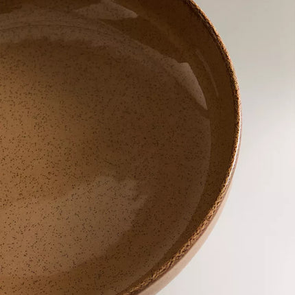 PRATO FUNDO PORCELANA FIO EFEITO ANTIGO