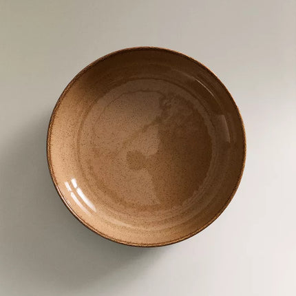 PRATO FUNDO PORCELANA FIO EFEITO ANTIGO