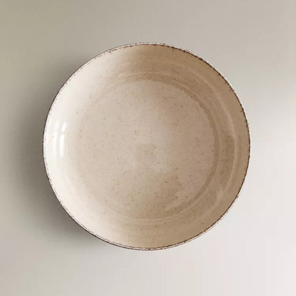 PRATO FUNDO PORCELANA FIO EFEITO ANTIGO