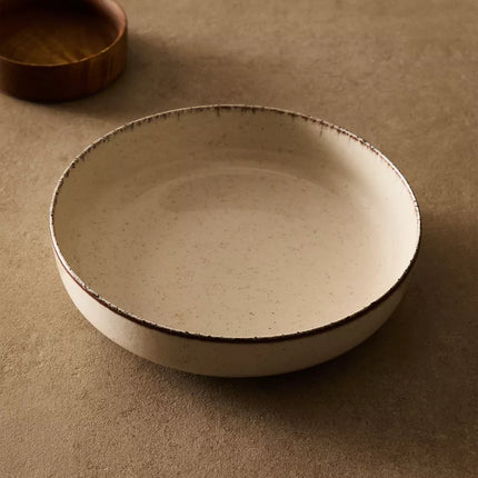 PRATO FUNDO PORCELANA FIO EFEITO ANTIGO