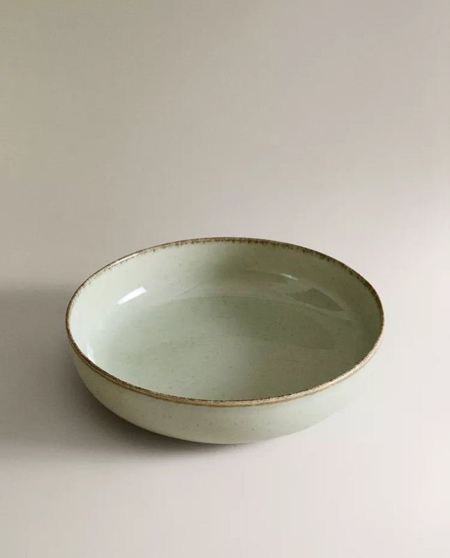 PRATO FUNDO PORCELANA FIO EFEITO ANTIGO