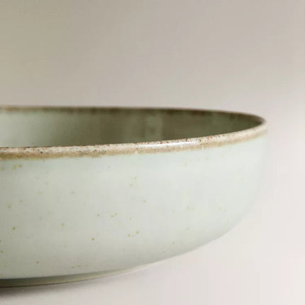 PRATO FUNDO PORCELANA FIO EFEITO ANTIGO