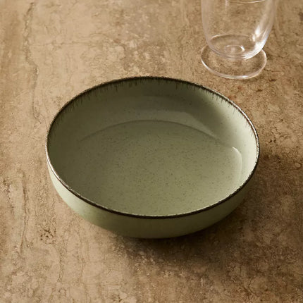 PRATO FUNDO PORCELANA FIO EFEITO ANTIGO