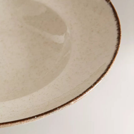 PRATO DE MASSA PORCELANA FIO EFEITO ANTIGO