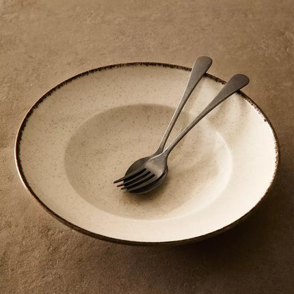 PRATO DE MASSA PORCELANA FIO EFEITO ANTIGO