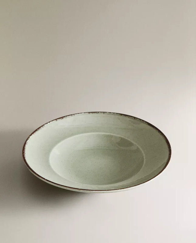 PRATO DE MASSA PORCELANA FIO EFEITO ANTIGO