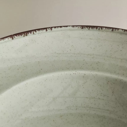 PRATO DE MASSA PORCELANA FIO EFEITO ANTIGO