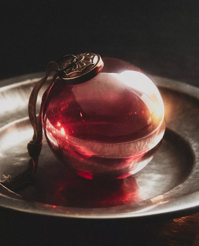 ENFEITE ÁRVORE BOLA TRANSPARENTE NATAL