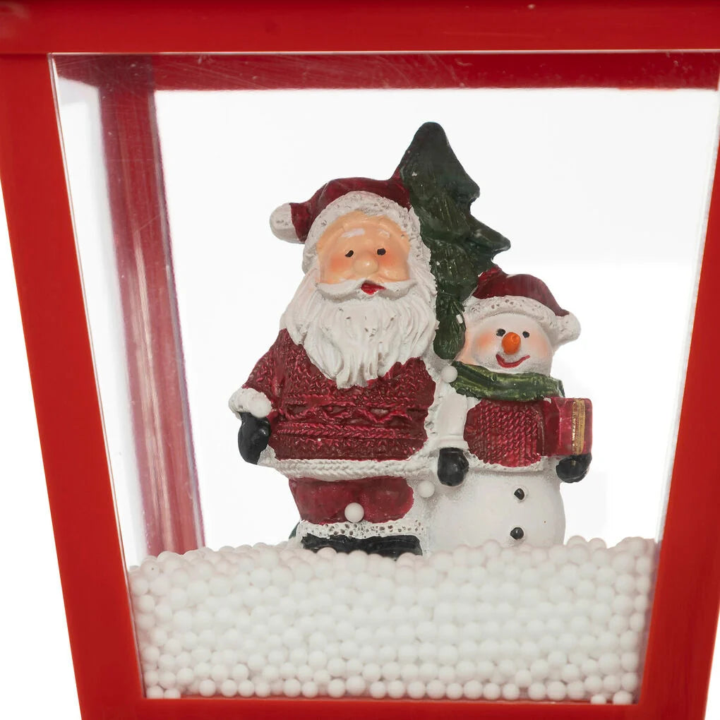 Lanterna Com Neve E Pai Natal LED