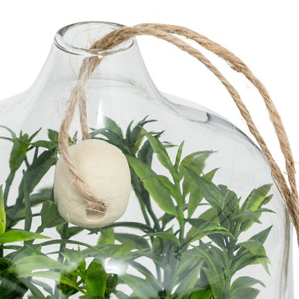Terrário em vidro com plantas artificiais NALY