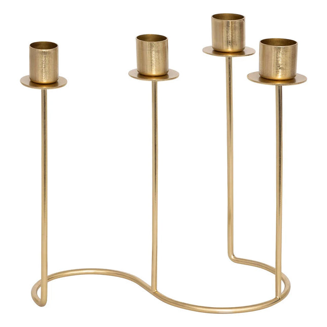 Castiçal Margy Dourado Para 4 Velas