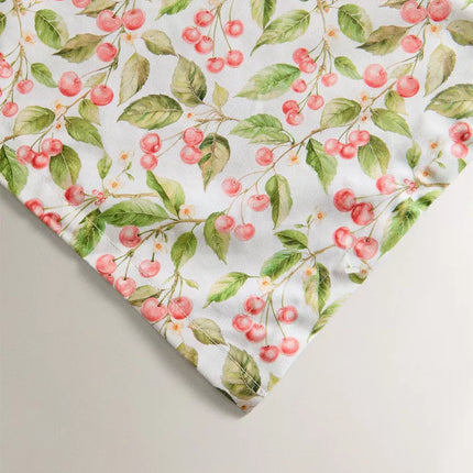 TOALHA MESA ALGODÃO RESINADO ESTAMPADO CEREJAS