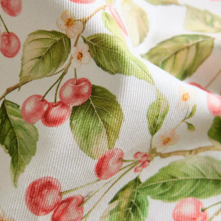 TOALHA MESA ALGODÃO RESINADO ESTAMPADO CEREJAS