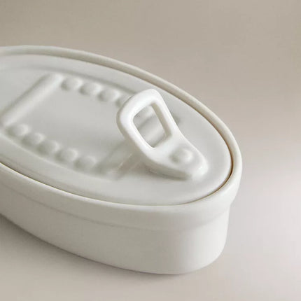 POTE DE CERÂMICA TIPO LATA DE CONSERVAS