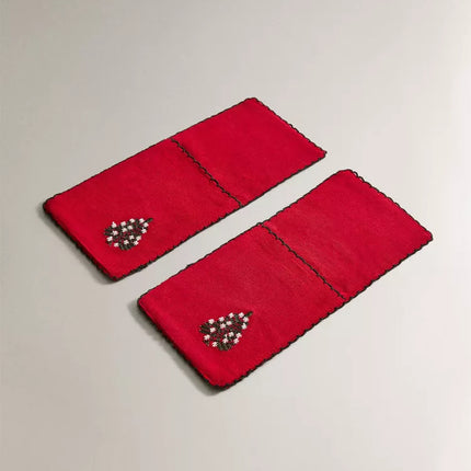 PACK BOLSAS TALHERES BORDADO NATAL (PACK DE 2)