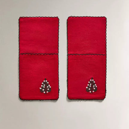 PACK BOLSAS TALHERES BORDADO NATAL (PACK DE 2)