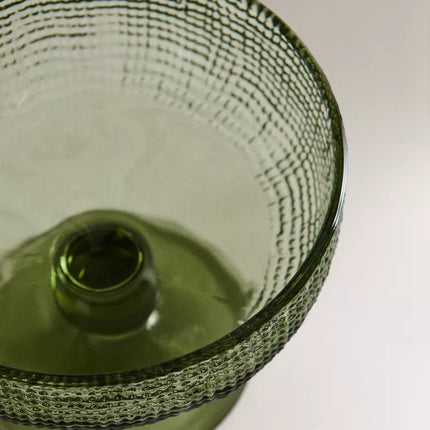 TAÇA GELADO VIDRO RELEVO