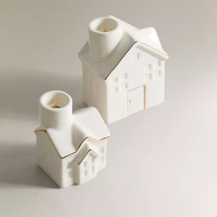 PORTA-VELAS CERÂMICA CASA NATAL