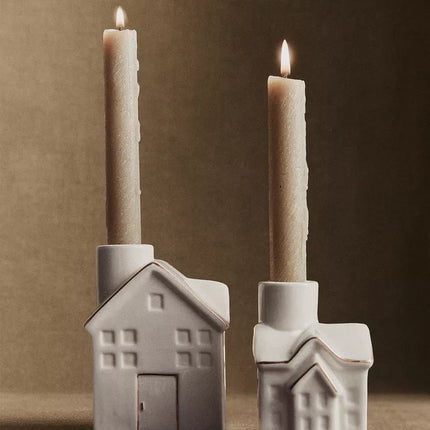 PORTA-VELAS CERÂMICA CASA NATAL