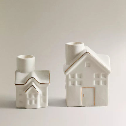 PORTA-VELAS CERÂMICA CASA NATAL