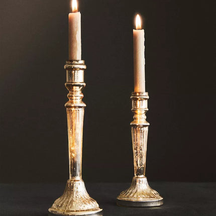 CANDELABRO VIDRO EFEITO ANTIGO NATAL