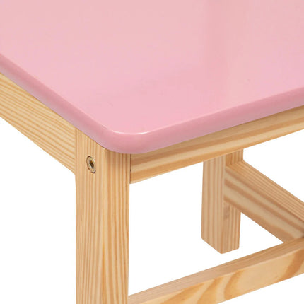 Cadeira CLASSIC rosa em madeira
