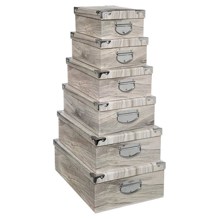 Conjunto de 6 caixas de arrumação SAUVAGE