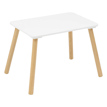 Mesa com 2 cadeiras em branco