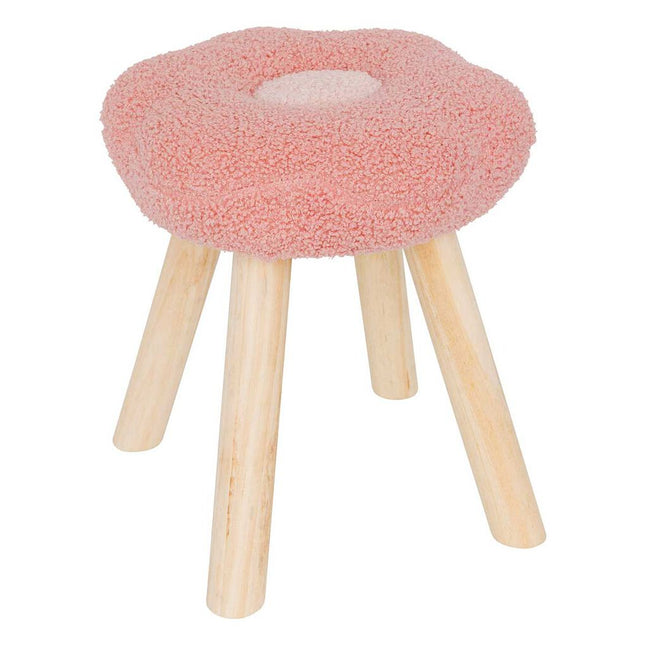 Banco em forma de flor WILD FOREST rosa de pelo 26cm