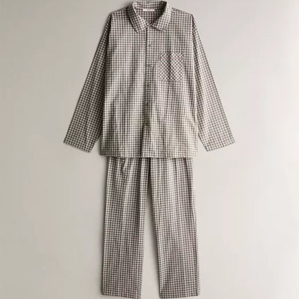 CONJUNTO PIJAMA FLANELA QUADRADOS NATAL (CONJUNTO DE 2)