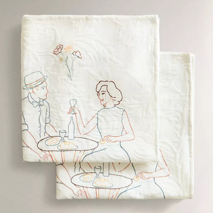 PACK DE GUARDANAPOS DE ALGODÃO COM TOILE DE JOUY (PACK DE 2)