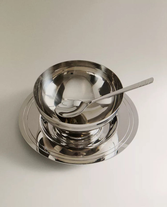 CONJUNTO TAÇA GELADO METAL BRILHO