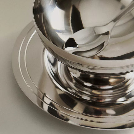 CONJUNTO TAÇA GELADO METAL BRILHO