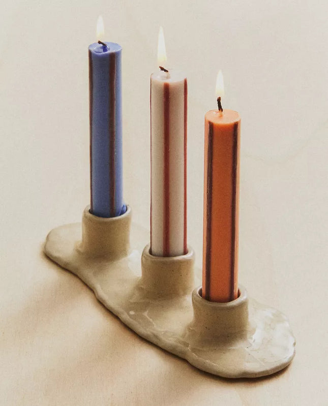 PACK VELAS COMPRIDAS RISCAS (PACK DE 3)
