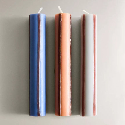 PACK VELAS COMPRIDAS RISCAS (PACK DE 3)